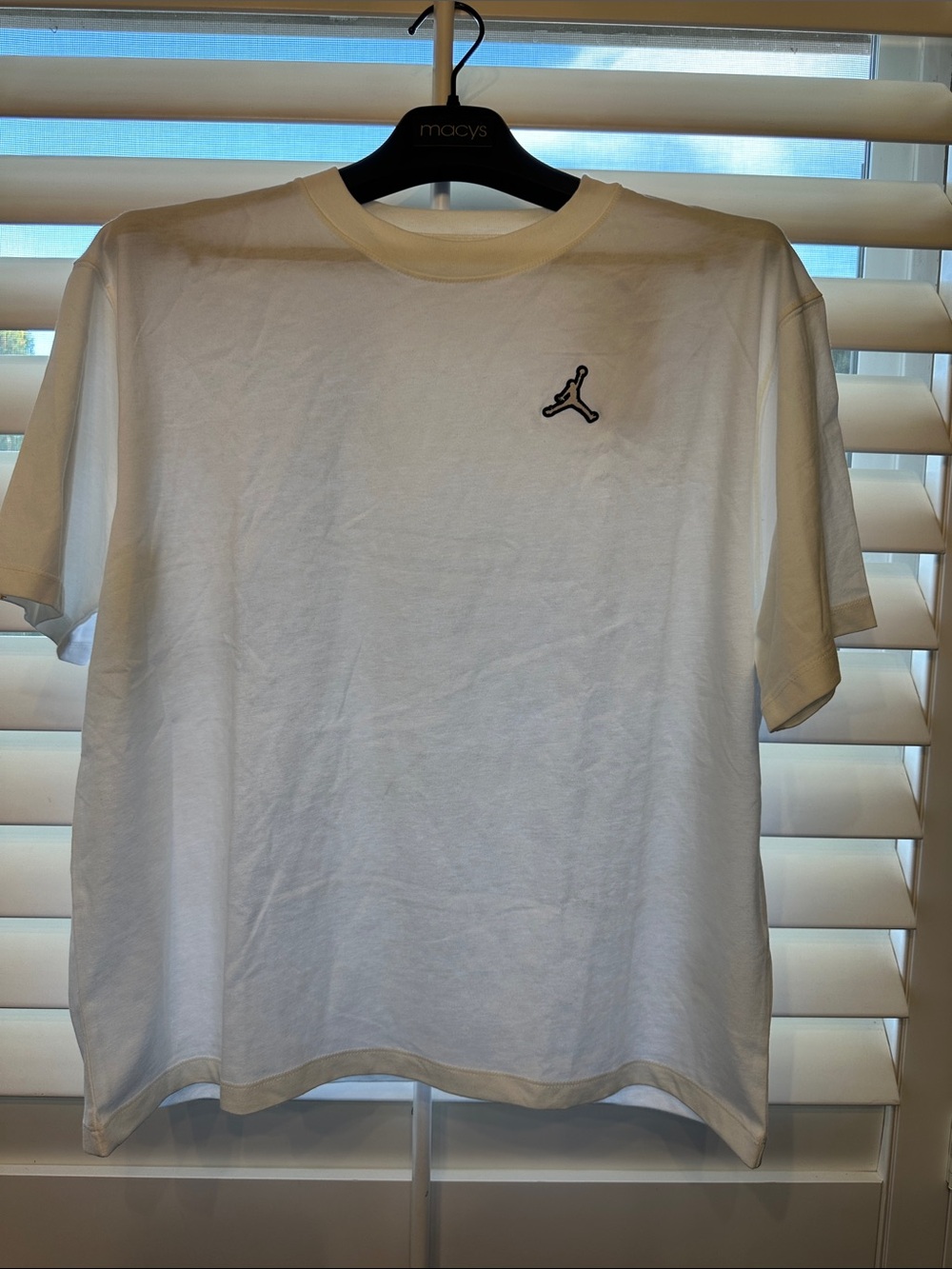 Nike White Jordan Short-Sleeve Logo Tee